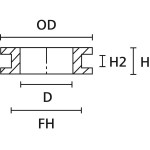 HellermannTyton HV 1305-PVC-BK Tülle 100 Stück 