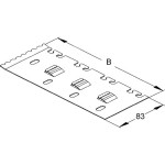 Niedax LZTP 200 Trennstegbefestig.-platte B=199,Stahl S 