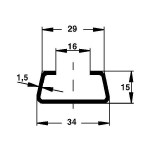 Niedax 2975/2 FL Ankerschiene 2 Meter 