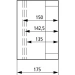 Eaton CI43E-150 Einzelgehäuse mit metr.-Vorprägungen 