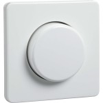 Elso ELG227014 Dimmer-Zentralplatte mit Drehknopf reinweiß 