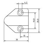 Assa Abloy effeff 1031800 Kabelübergang für Türrahmen 18cm 