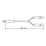 Corning DE620001672 LSA-Plus 2 Prüfschnur 4-polig mit Buchsen 0,2 Meter 