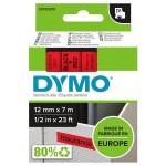 Dymo 45017 D1 Schriftband 12mm/7m schwarz auf rot 