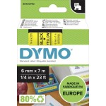 Dymo 43618 D1 Schriftband 6mm/7m schwarz auf gelb 