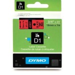 Dymo 45807 D1 Schriftband 19mm/7m schwarz auf rot 