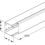 Niedax LLK 80.080 LFK-Kanal Unterteil + Deckel 2 Meter 