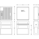 uesa A100-M-850 Normschrank IP44 850x785x320mm 