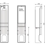 uesa A010-M-1420 Verteilersäule 820x320x234mm 