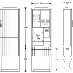 uesa ZAS-1-FL-S E.DIS AG Zähleranschlusssäule 1600x495x224mm 