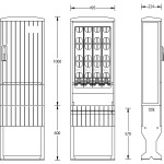 uesa B040 FL Kabelverteilerschrank 4 Sicherungsl. NH2 