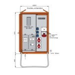 Walther WAV0160R1 Anschlussverteilerschrank 44kVA mit Zählerplatz 