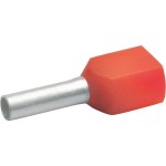 Klauke 871/10 Zwillings-Aderendhülse 2x1mm² rot isol. 100 Stück 