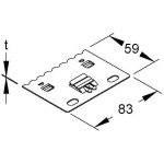 Niedax RTPH 50 Adapter-Trennsteg 