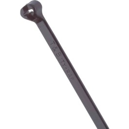 Thomas & Betts Kabelbinder 100 Stück – Schwarz, 4,6x185,6 Mm, Mit Stahlzunge, In Dispenser-Tasche