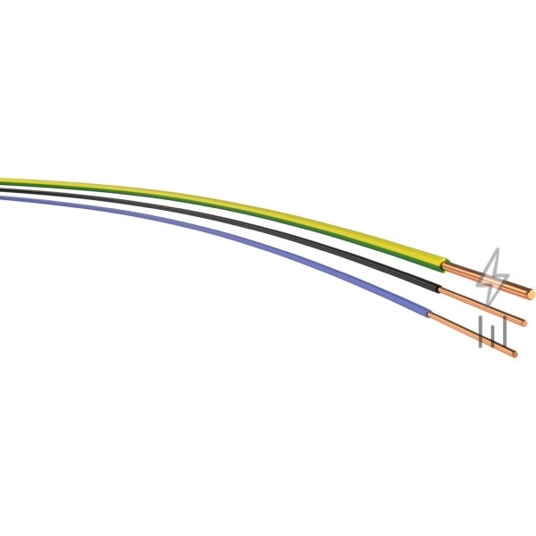 Aderleitung starr H07V-U 10mm² blau 100 Meter