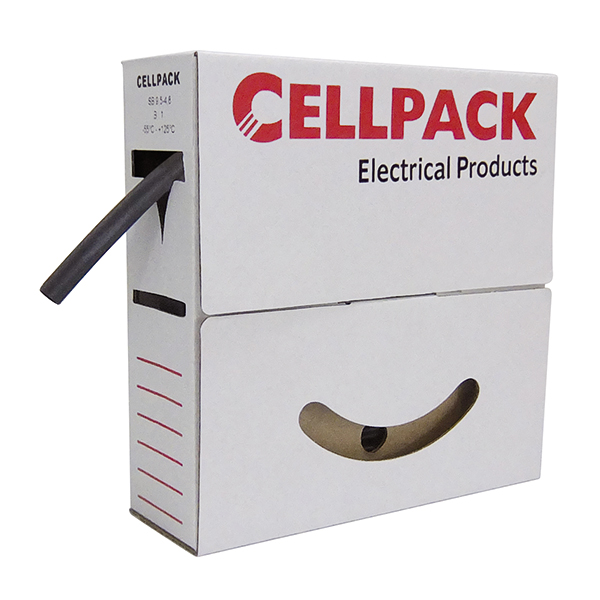 Cellpack 127081 Schrumpfschlauch schwarz 19,1-9,5mm 7 Meter Abrollbox