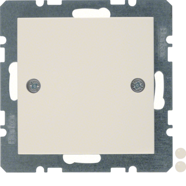 Berker 10098912 Blindverschluss mit Zentralstück und Schraubbefestigung S.1 cremeweiß glänzend