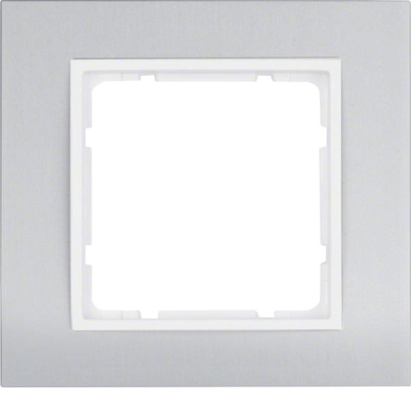 Berker 10113904 Rahmen 1-fach B.3 Alu/polarweiß matt Aluminium eloxiert