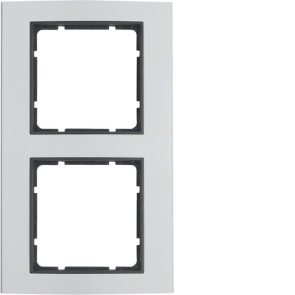 Berker 10123004 Rahmen 2-fach B.3 Alu/anthrazit matt Aluminium eloxiert