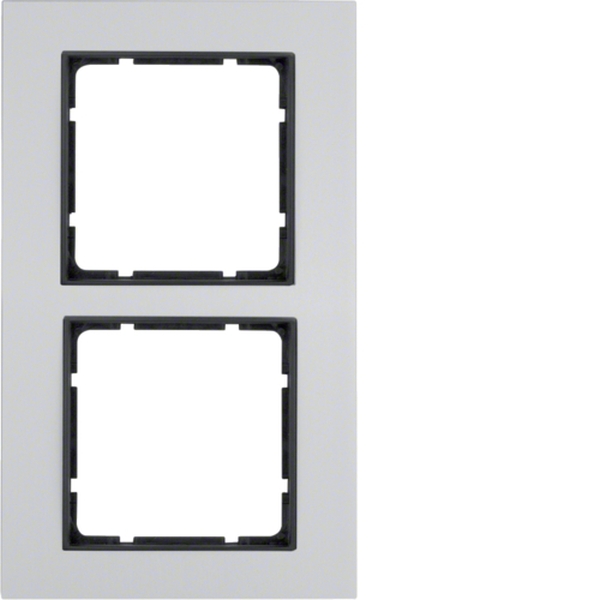 Berker 10126904 Rahmen 2-fach B.7 Alu/anthrazit