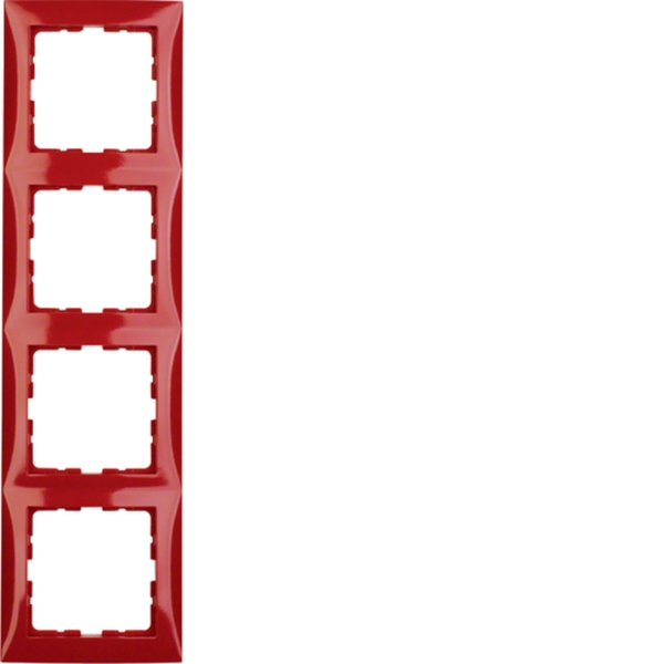 Berker 10148962 Rahmen 4-fach S.1 rot glänzend