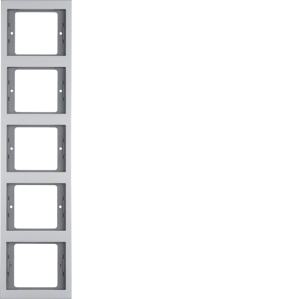 Berker 13537003 Rahmen 5-fach senkrecht K.5 Alu