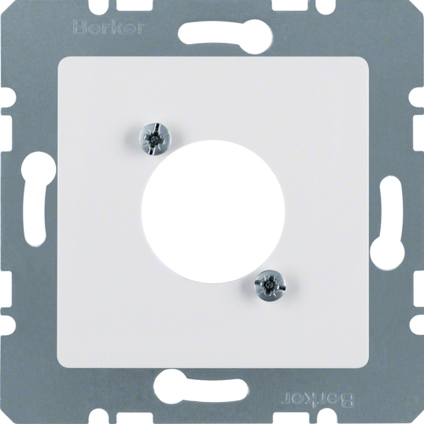 Berker 141209 Zentralplatte für XLR-Rundsteckverbinder D-Serie polarweiß glänzend