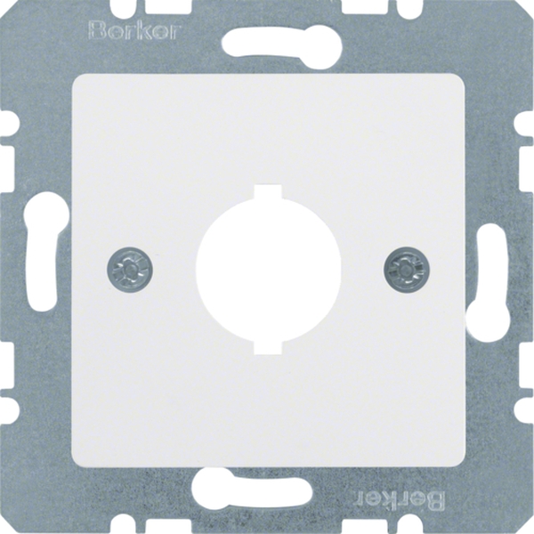 Berker 143109 Zentralplatte für Melde- und Befehlsgerät Ø 18,8 mm polarweiß glänzend