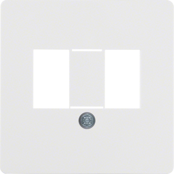 Berker 145809 Zentralplatte mit TAE Ausschnitt Zentralplattensystem polarweiß glänzend