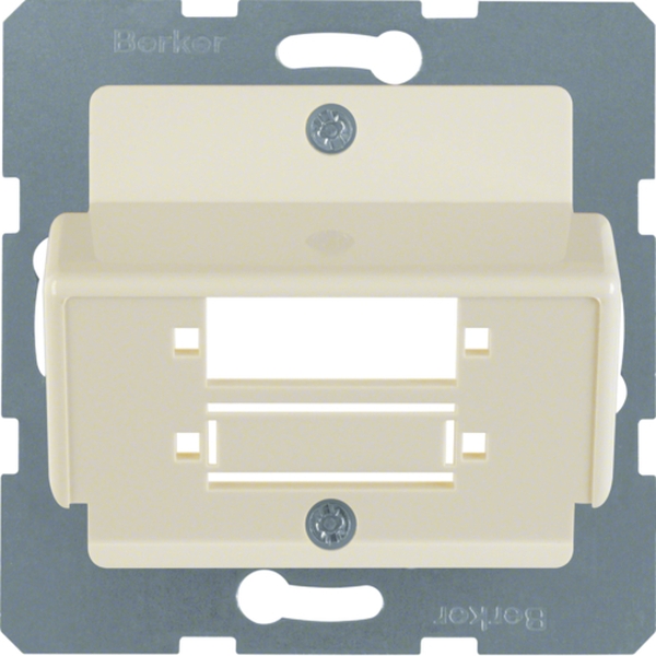Berker 148002 Zentralplatte für LWL-Kupplungen Duplex SC Zentralplattensystem cremeweiß glänzend