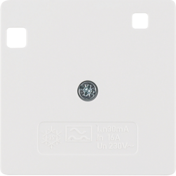 Berker 149609 Zentralstück für FI-Schutzschalter System 50x50 mm polarweiß glänzend
