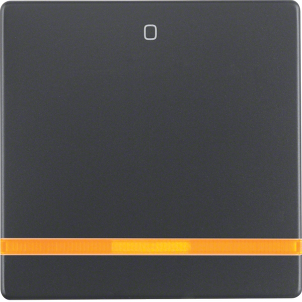 Berker 16246086 Wippe mit oranger Linse und Aufdruck '0' Q.1/Q.3 anthrazit samt