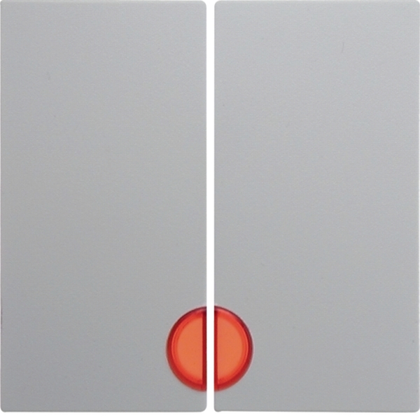 Berker 16271909 Wippe 2-fach mit roter Linse S.1/B.3/B.7 polarweiß matt