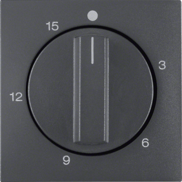 Berker 16321606 Zentralstück mit Regulierknopf für mechanische Zeitschaltuhr S.1/B.3/B.7 anthrazit matt