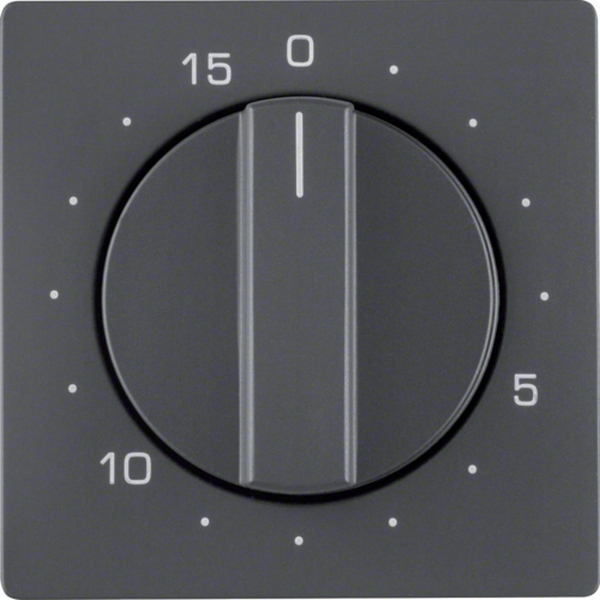 Berker 16326086 Zentralstück mit Regulierknopf für mechanische Zeitschaltuhr Q.1/Q.3/Q.7/Q.9 anthrazit samt