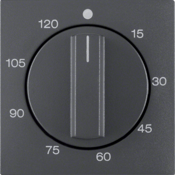 Berker 16331606 Zentralstück mit Regulierknopf für mechanische Zeitschaltuhr S.1/B.3/B.7 anthrazit matt