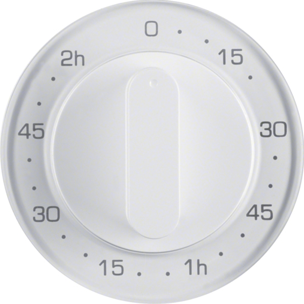 Berker 16332089 Zentralstück mit Regulierknopf für mechanische Zeitschaltuhr R.1/R.3 polarweiß glänzend