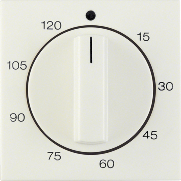 Berker 16338982 Zentralstück mit Regulierknopf für mechanische Zeitschaltuhr S.1/B.3/B.7 cremeweiß glänz