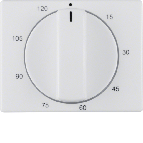 Berker 16350069 Zentralstück mit Regulierknopf für mechanische Zeitschaltuhr Arsys polarweiß glänzend