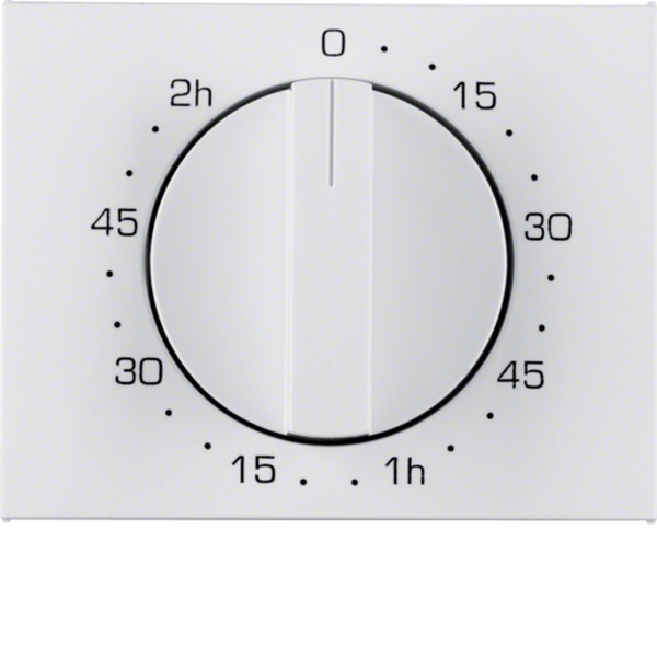 Berker 16357109 Zentralstück mit Regulierknopf für mechanische Zeitschaltuhr K.1 polarweiß glänzend