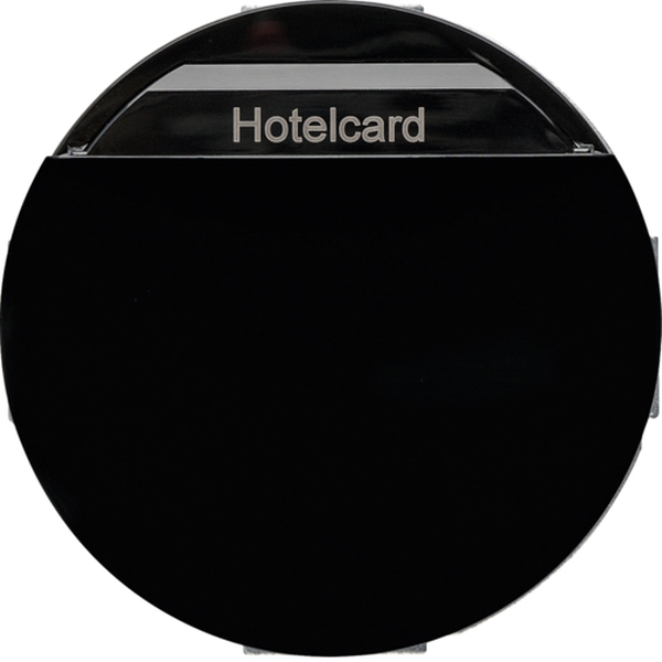 Berker 16402035 Relais-Schalter mit Zentralstück für Hotelcard R.Classic schwarz glänzend