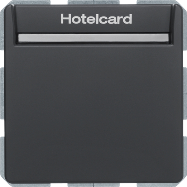 Berker 16406096 Relais-Schalter mit Zentralstück für Hotelcard Berker Q.1/Q.3 anthrazit samt