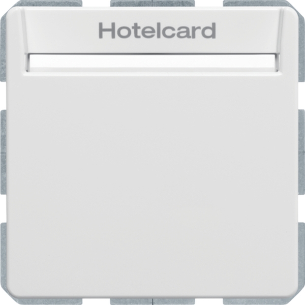 Berker 16406099 Relais-Schalter mit Zentralstück für Hotelcard Berker Q.1/Q.3 polarweiß samt