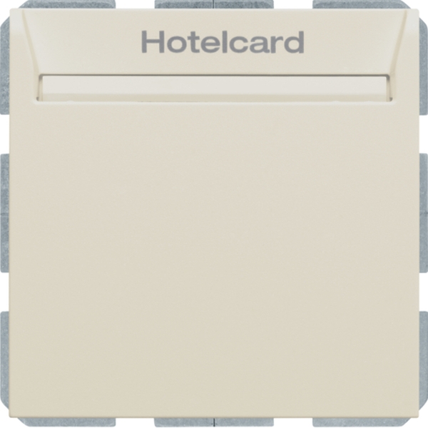 Berker 16408992 Relais-Schalter mit Zentralstück für Hotelcard Berker S.1/B.3/B.7 cremeweiß glänzend