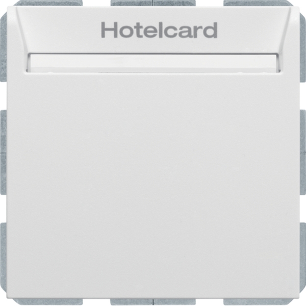 Berker 16409909 Relais-Schalter mit Zentralstück für Hotelcard Berker S.1/B.3/B.7 polarweiß matt