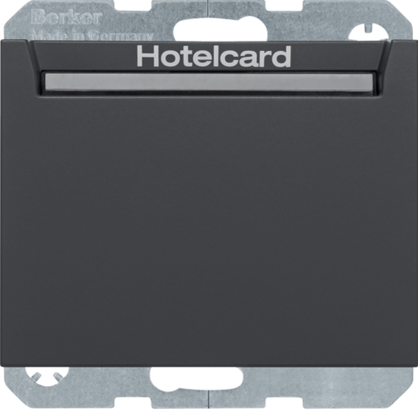 Berker 16417116 Relais-Schalter mit Zentralstück für Hotelcard Berker K.1/K.5 anthrazit matt