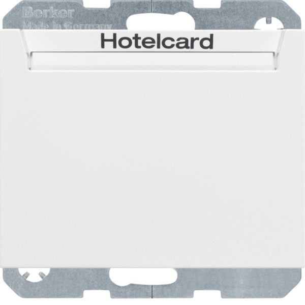 Berker 16417119 Relais-Schalter mit Zentralstück für Hotelcard Berker K.1/K.5 polarweiß,glänzend