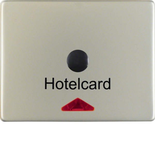 Berker 16419004 Hotelcard-Schaltaufsatz mit Aufdruck und roter Linse Arsys edelstahl lackiert