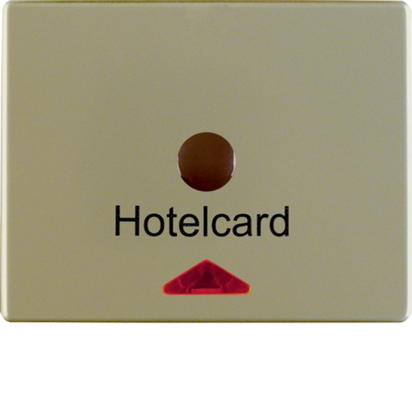 Berker 16419011 Hotelcard-Schaltaufsatz mit Aufdruck und roter Linse Arsys hellbronze lackiert